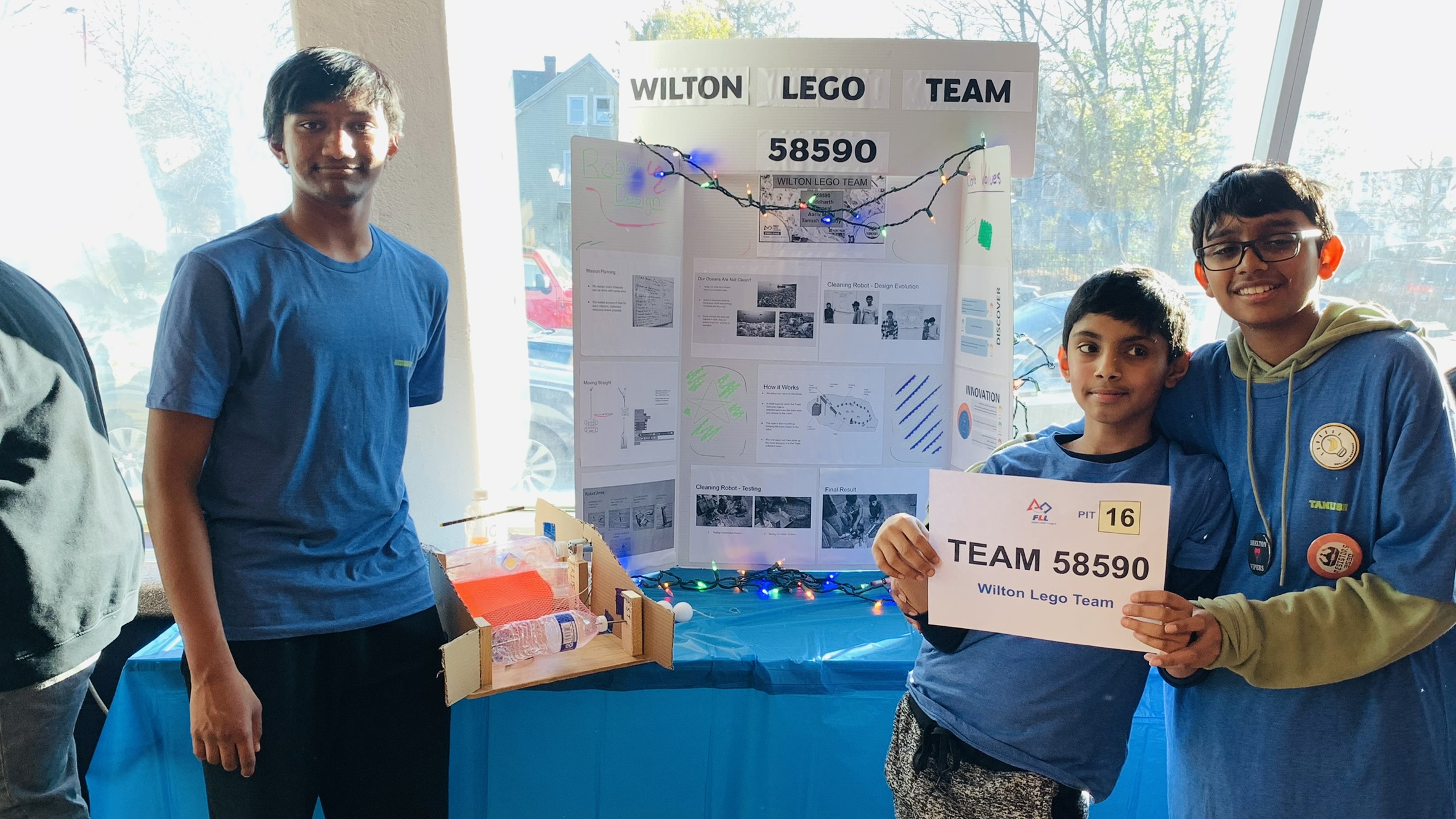 FLL Team working on robot